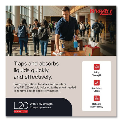 L20 Towels, BRAG Box, 11.1 x 16.8, Unscented, White, 176/Box