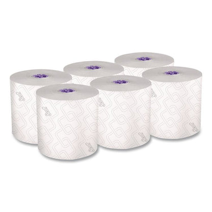 Essential High Capacity Hard Roll Towels for Business, Absorbency Pockets, 1-Ply, 8" x 950 ft, 1.75" Core, White, 6 Rolls/CT