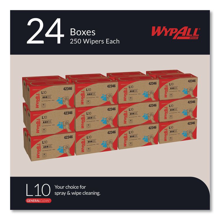 L10 Towels, POP-UP Box, 1-Ply, 10.25 x 9, White, 250/Box, 24 Boxes/Carton