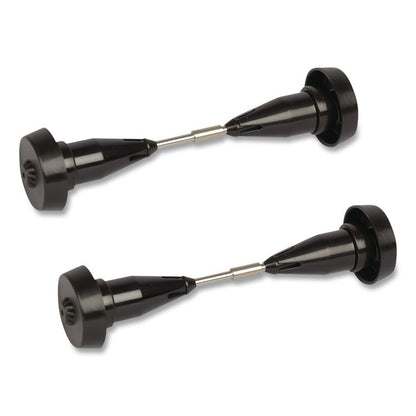 Coreless High Capacity Spindle Kit, Plastic, 3.66" Roll Size, Black, 2/Kit