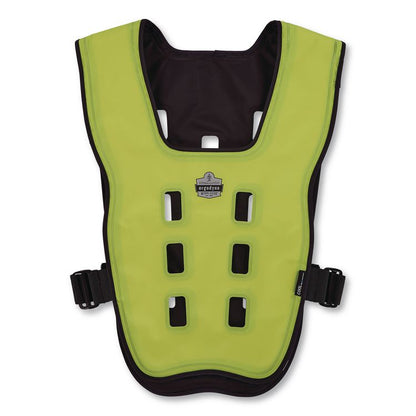 Chill-Its 6684 Dry Evaporative Cooling Vest - Elastic Waist, Polyester/Polyurethane, X-Small, Lime