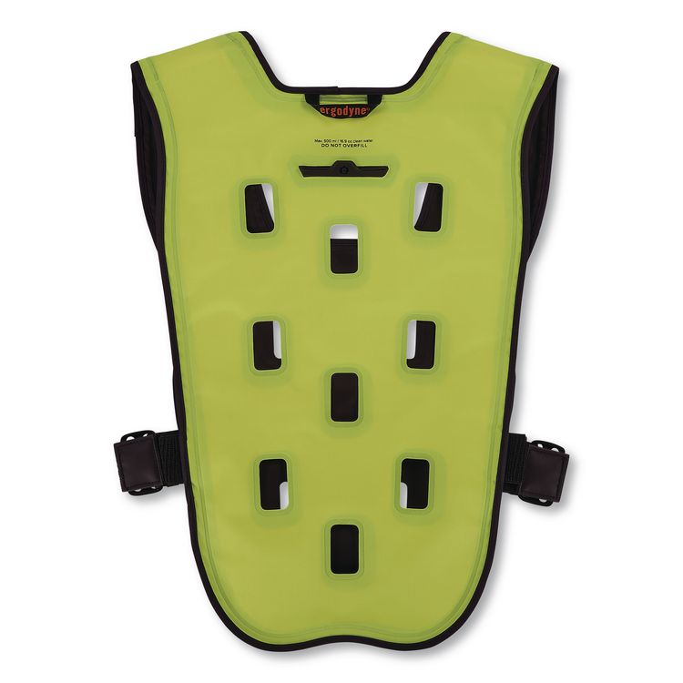 Chill-Its 6684 Dry Evaporative Cooling Vest - Elastic Waist, Polyester/Polyurethane, Small/Medium, Lime
