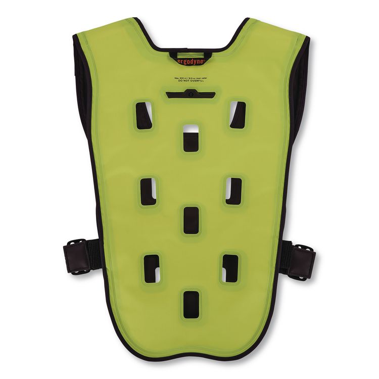 Chill-Its 6684 Dry Evaporative Cooling Vest - Elastic Waist, Polyester/Polyurethane, Large/X-Large, Lime