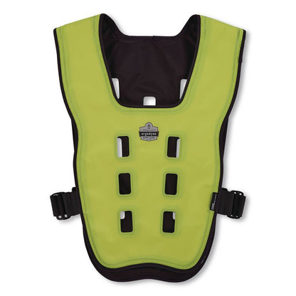 Chill-Its 6684 Dry Evaporative Cooling Vest - Elastic Waist, Polyester/Polyurethane, Large/X-Large, Lime