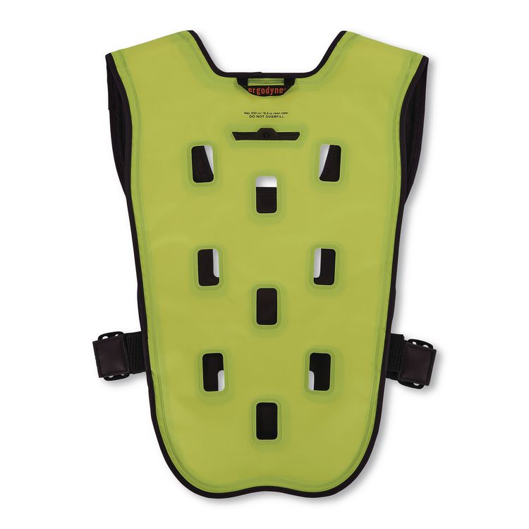 Chill-Its 6684 Dry Evaporative Cooling Vest - Elastic Waist, Polyester/Polyurethane, 2X-Large/3X-Large, Lime
