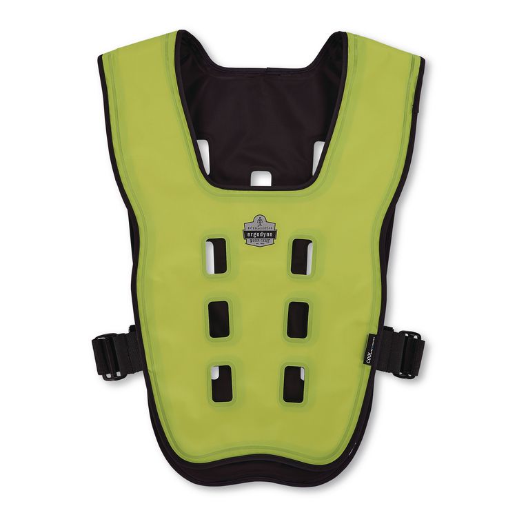 Chill-Its 6684 Dry Evaporative Cooling Vest - Elastic Waist, Polyester/Polyurethane, 2X-Large/3X-Large, Lime