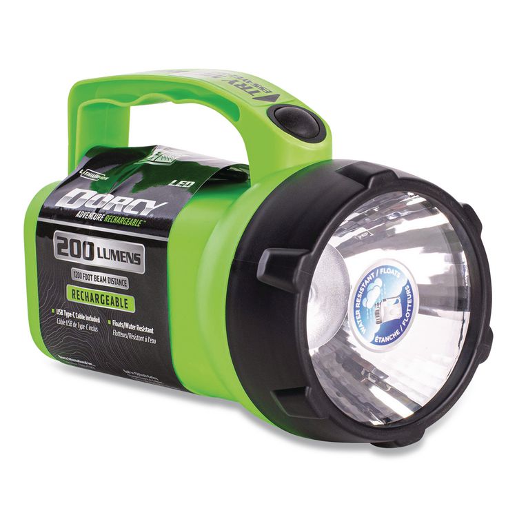 Adventure Rechargeable Floating Lantern, Rechargeable Lithium Ion Battery (Included), Green