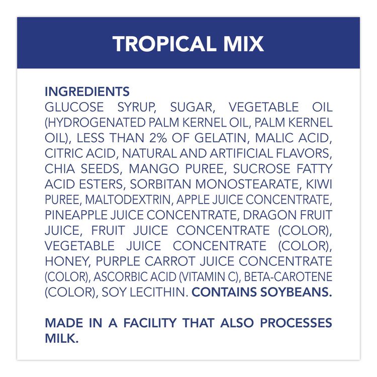 Stand Up Pouch Tropical Mix, 12.7 oz Pouch, 2/Carton