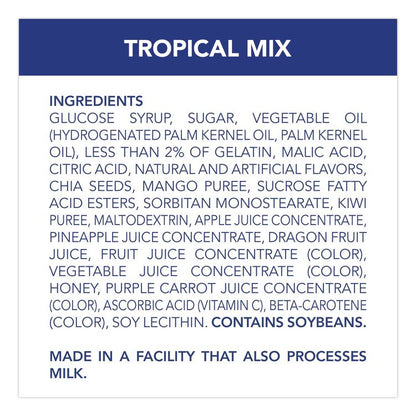Stand Up Pouch Tropical Mix, 12.7 oz Pouch, 2/Carton