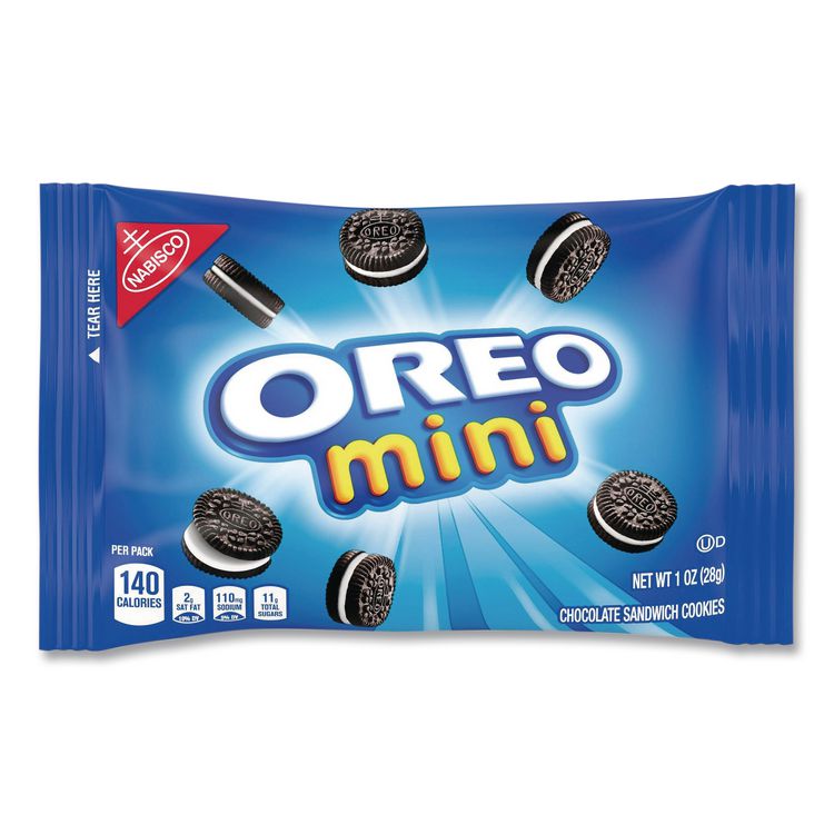Mini Oreo's, Chocolate,1 oz Bag, 10 Bags/Box, 2 Boxes/Carton
