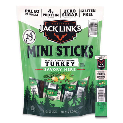 Savory Herb Mini Turkey Stick, 0.5 oz Stick, 24/Pack
