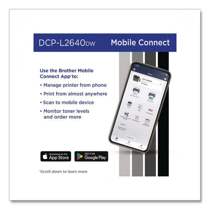 DCP-L2640DW Wireless Compact Monochrome Multifunction Laser Printer, Copy/Print/Scan