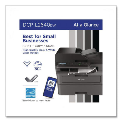 DCP-L2640DW Wireless Compact Monochrome Multifunction Laser Printer, Copy/Print/Scan