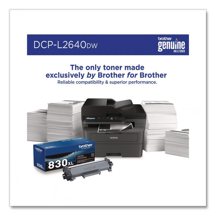 DCP-L2640DW Wireless Compact Monochrome Multifunction Laser Printer, Copy/Print/Scan