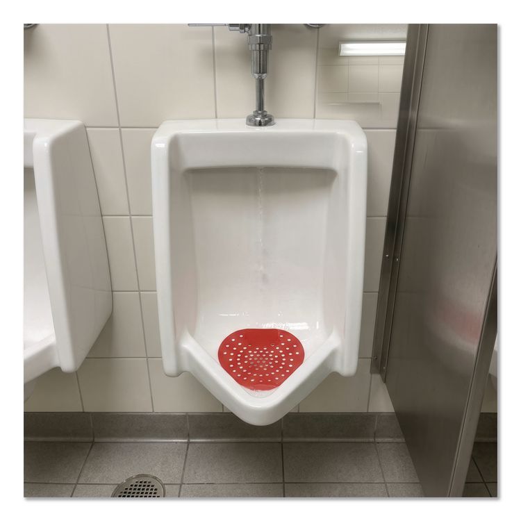 Health Gards Vinyl Urinal Screen, Cherry Scent, 7.75 x 6.88, Red, Dozen