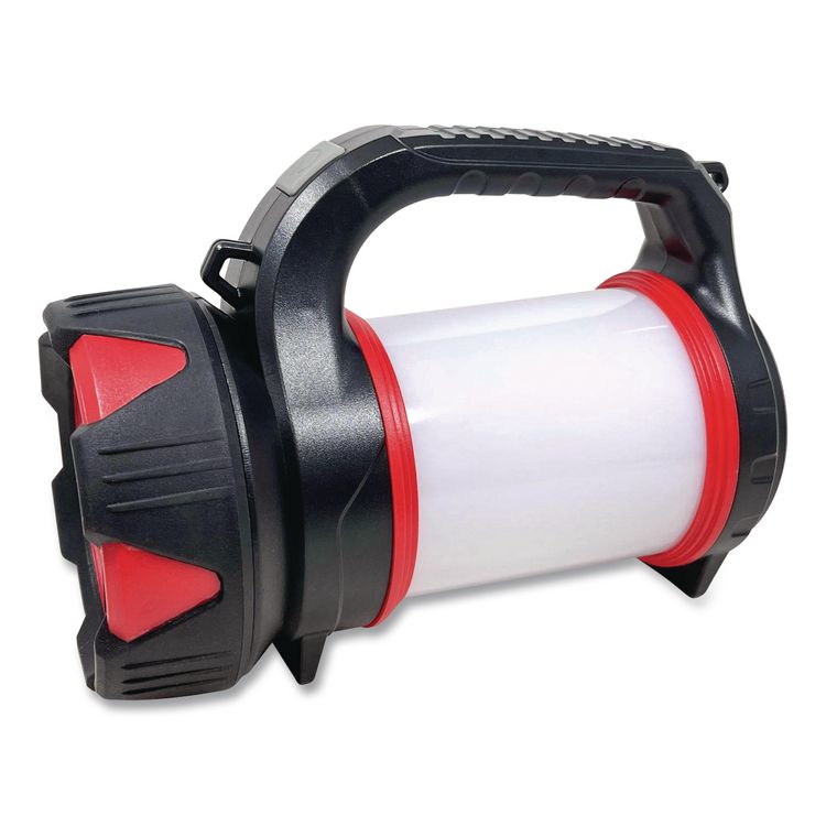 LifeGear USB Rechargeable Multi-Mode Lantern, Rechargeable Lithium Ion Battery (Included), Black/Red