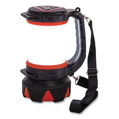 LifeGear USB Rechargeable Multi-Mode Lantern, Rechargeable Lithium Ion Battery (Included), Black/Red
