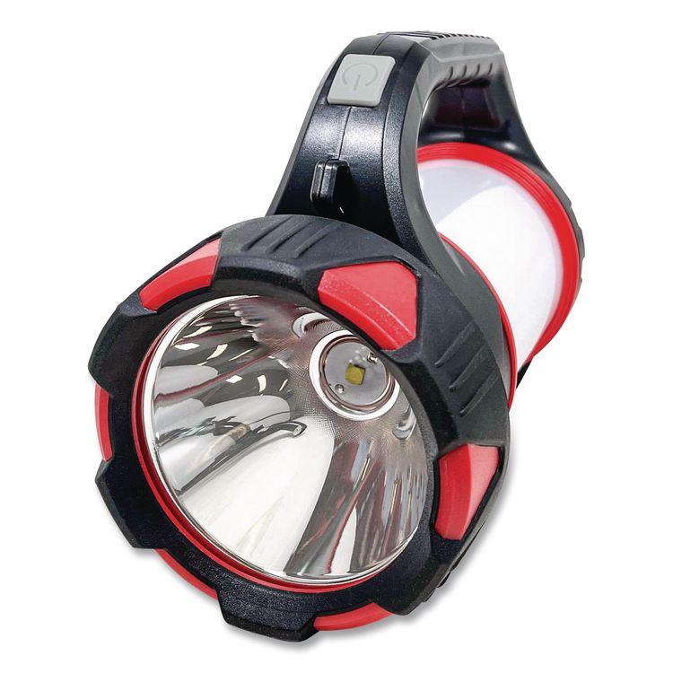 LifeGear USB Rechargeable Multi-Mode Lantern, Rechargeable Lithium Ion Battery (Included), Black/Red