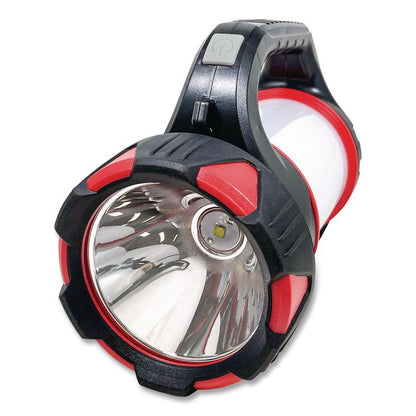 LifeGear USB Rechargeable Multi-Mode Lantern, Rechargeable Lithium Ion Battery (Included), Black/Red