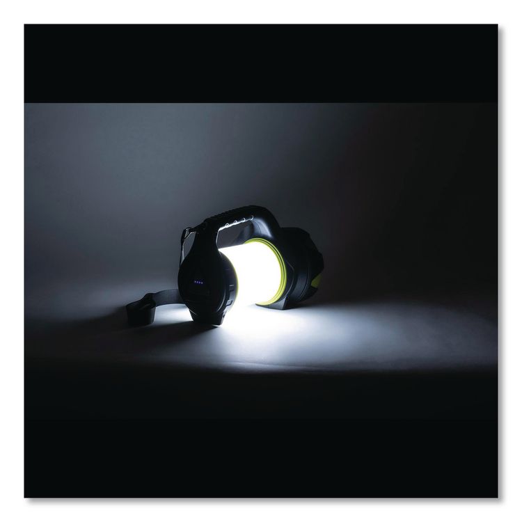 LifeGear USB Rechargeable Multi-Mode Lantern, Rechargeable Lithium Ion Battery (Included), Black/Red