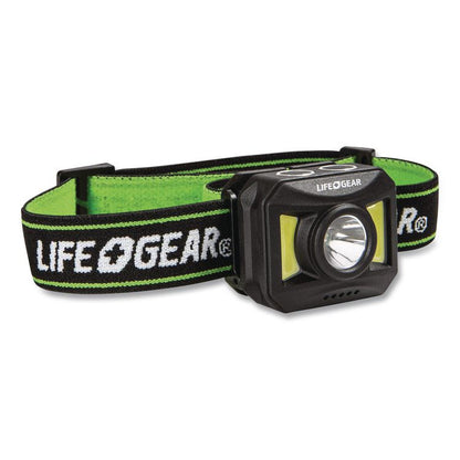 LifeGear Adventure USB-C Rechargeable Headlamp, Rechargeable Lithium Ion Battery (Included), Black