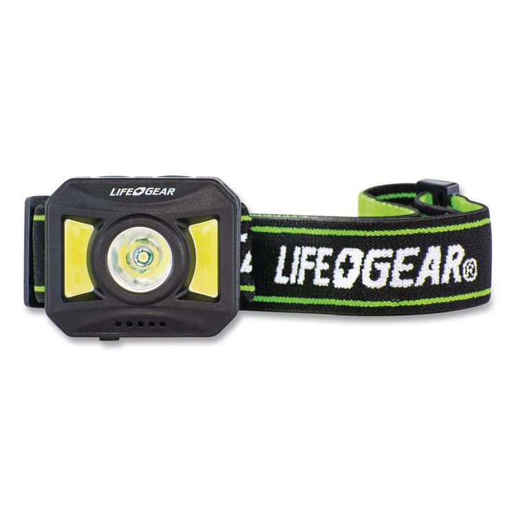 LifeGear Adventure USB-C Rechargeable Headlamp, Rechargeable Lithium Ion Battery (Included), Black