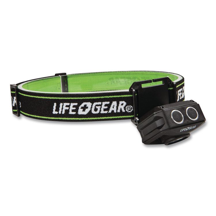 LifeGear Adventure USB-C Rechargeable Headlamp, Rechargeable Lithium Ion Battery (Included), Black