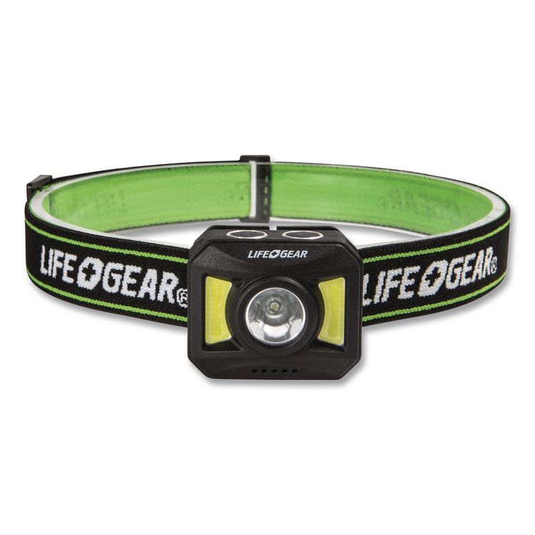 LifeGear Adventure USB-C Rechargeable Headlamp, Rechargeable Lithium Ion Battery (Included), Black