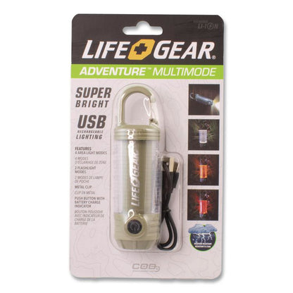 Adventure Multi Mode Rechargeable Light, Lithium Ion Rechargeable Battery (Included), Green