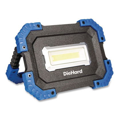 DieHard Rechargeable Utility Work Light with Power Bank, Lithium Ion Rechargeable Battery (Included), Black/Blue