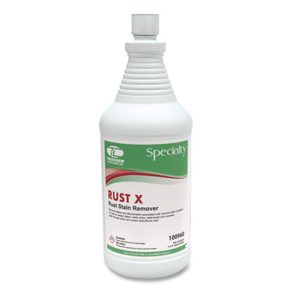 Rust-X Rust Stain Remover Acidic Cleaner, Acidic Scent, 1 qt Bottle, 12/Carton