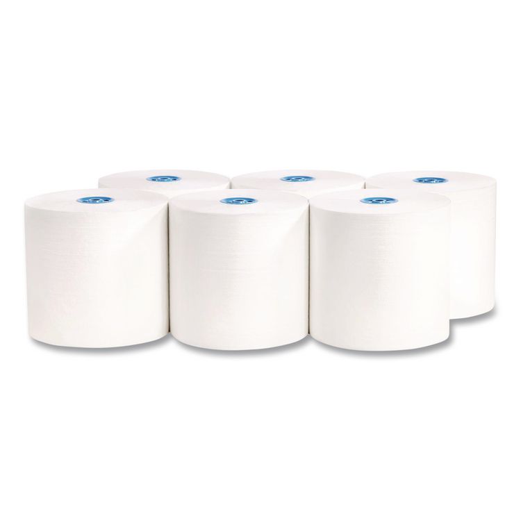 Signature Hardwound Roll Towels for Tandem Dispensers, 1-Ply, 7.5" x 1,000 ft, White, 6 Rolls/Carton