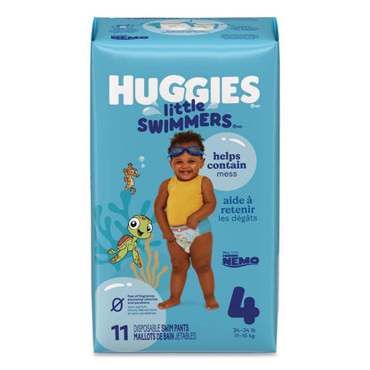 Little Swimmers, Size 4, 24 lbs to 34 lbs, 11/Pack, 8 Packs/Carton