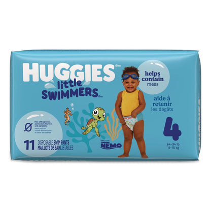 Little Swimmers, Size 4, 24 lbs to 34 lbs, 11/Pack, 8 Packs/Carton