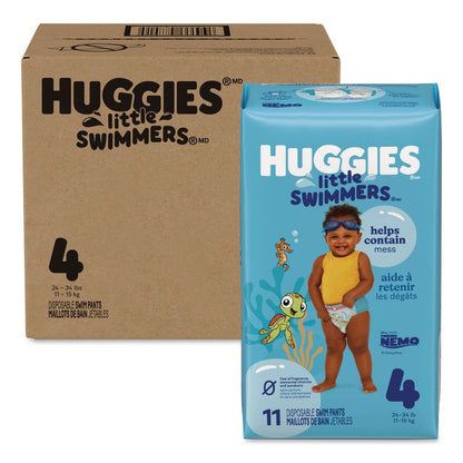 Little Swimmers, Size 4, 24 lbs to 34 lbs, 11/Pack, 8 Packs/Carton