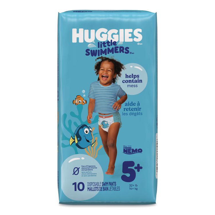 Little Swimmers, Size 5-6, 32 lbs and Up, 10/Pack, 8 Packs/Carton