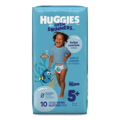 Little Swimmers, Size 5-6, 32 lbs and Up, 10/Pack, 8 Packs/Carton