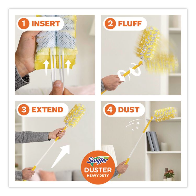 360 Heavy Duty Extendable Starter Dusting Kit, 3 Refills and One 6" to 3 ft Pole, 4 Kits/Carton