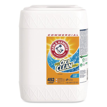 OxiClean Concentrated Liquid Laundry Detergent, Fresh Scent, 5 gal Jug, 6/Carton