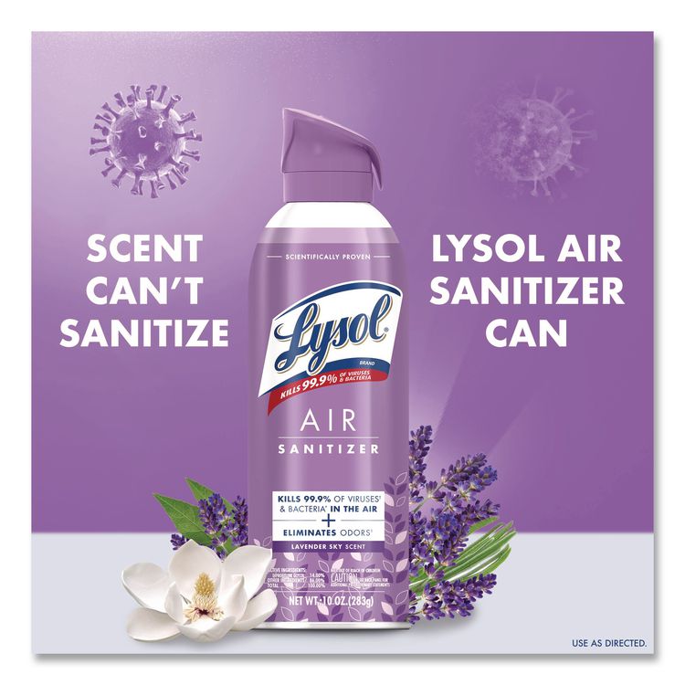Air Sanitizer Spray, Lavender Sky Scent, 10 oz Aerosol Spray