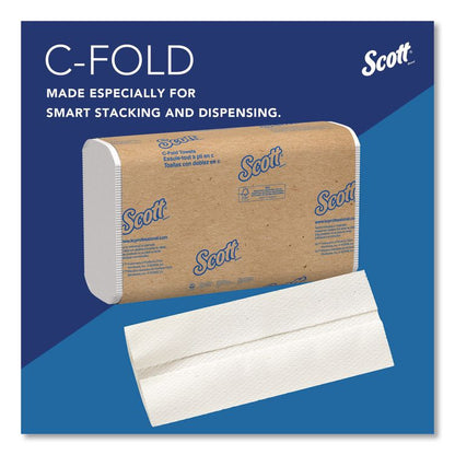 Essential C-Fold Towels for Business, Convenience Pack, 1-Ply, 10.13 x 13.15, White, 200/Pack, 9 Packs/Carton
