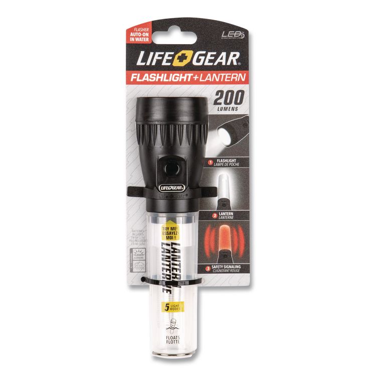 Stormproof AR Tech Flashlight and Lantern, 3 AA Batteries (Included), Black