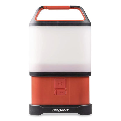 LifeGear Stormproof Stow Away Lantern, 4 AA Batteries (Included), Red