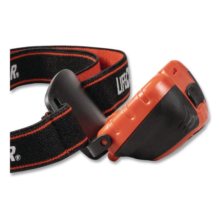 LifeGear Storm Proof Headlamp, 3 AAA Batteries (Included), Black/Red