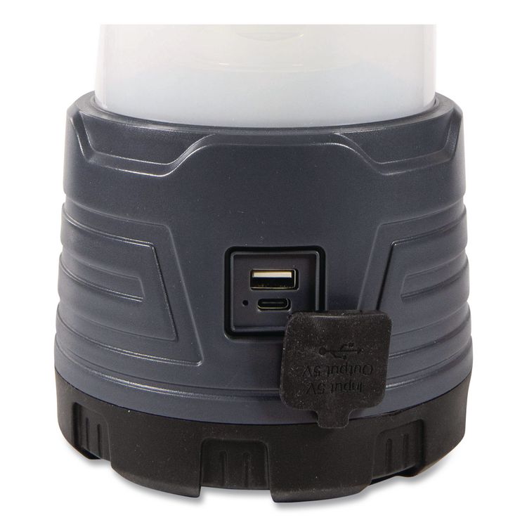 LifeGear Hybrid Rechargeable Lantern, Rechargeable Lithium Ion Battery (Included), Gray