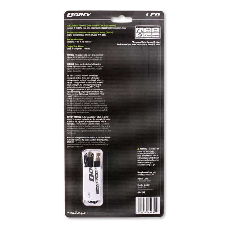 Pro USB-C Rechargeable Aluminum Flashlight and Power Bank, Rechargeable Lithium Ion Battery (Included), Black