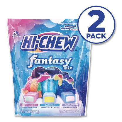 Stand Up Pouch Fantasy Mix, Rainbow Sherbet/Blue Hawaii/Blue Raspberry, 11.65 oz Pouch, 2/Carton