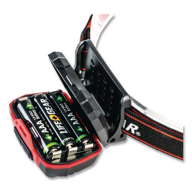 LifeGear Stormproof Multi Mode LED Headlamp, 3 AAA Batteries (Included), Black