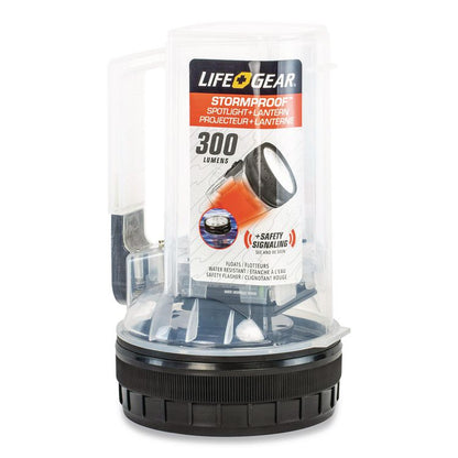 LifeGear AR Tech Spotlight and Lantern, 4 AA Batteries Included, Clear