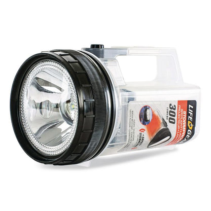 LifeGear AR Tech Spotlight and Lantern, 4 AA Batteries Included, Clear